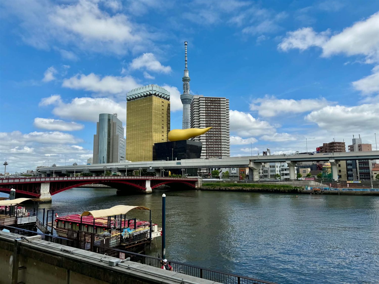 隅田川と吾妻橋、東京スカイツリー
